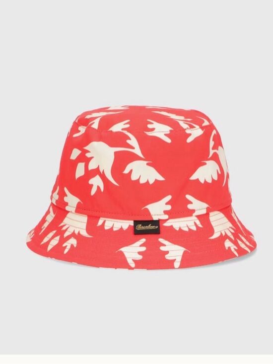 Borsalino Mistero Bucket Hat Red Floral Unisex Medium Cotton Summer MSRP $225 main image 5